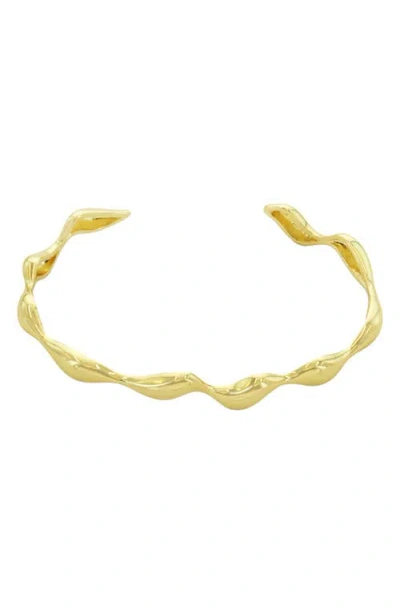 Panacea Twisted Skinny Cuff Bracelet In Gold