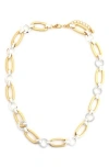 Panacea Two-tone Chain Necklace In Multi
