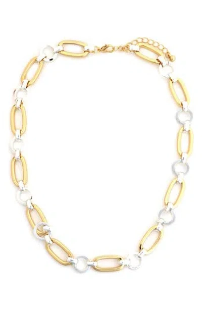 Panacea Two-tone Chain Necklace In Multi