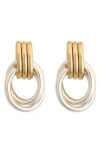 Panacea Two-tone Doorknocker Drop Earrings In Multi