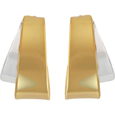 Panacea Two-tone J Hoop Earrings In Two Tone