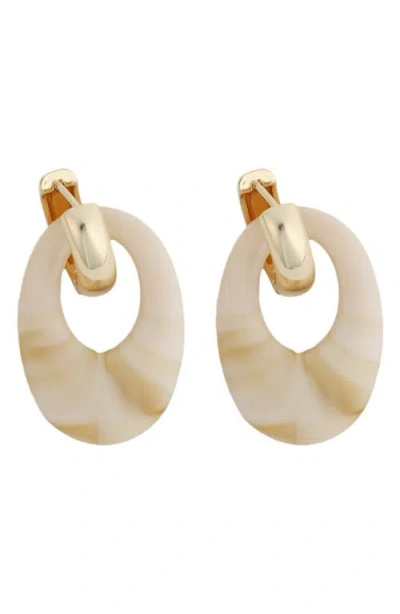 Panacea Two-tone Link Hoop Earrings In Multi