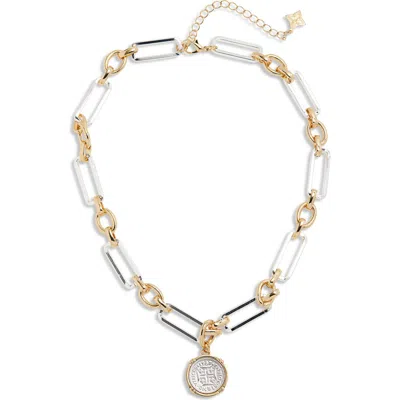 Panacea Two Tone Pendant Necklace