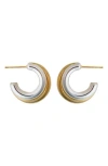 Panacea Two-tone Row Hoop Earrings