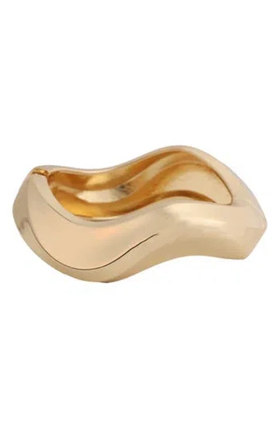 Panacea Wave Hinge Bracelet In Gold