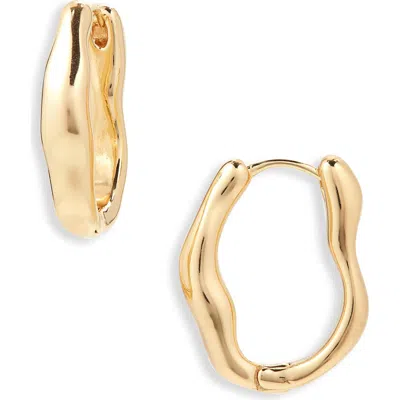 Panacea Wave Hoop Earrings In Gold