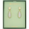 Panacea White Stone Drop Earrings In White