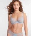 Panache Ana Side Support Plunge Bra In Blue Ash Rose