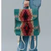 Panache Apparel Aztec Backpack Bag In Teal, Burgundy, And Tan