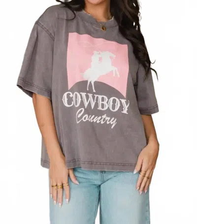 Panache Apparel Cowboy Country Short Sleeve Tee In Grey