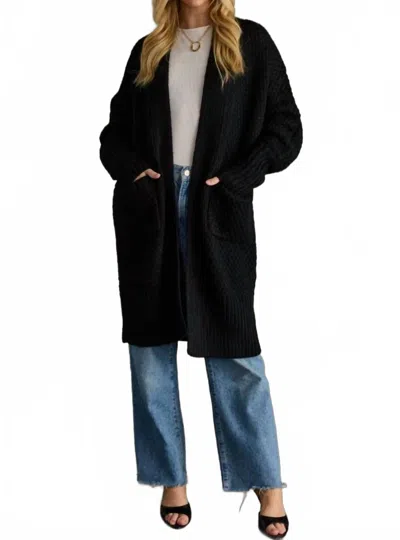 Panache Apparel Dale Knit Cardigan In Black