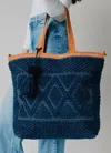 Panache Apparel Diamond Pattern Tote Bag In Navy