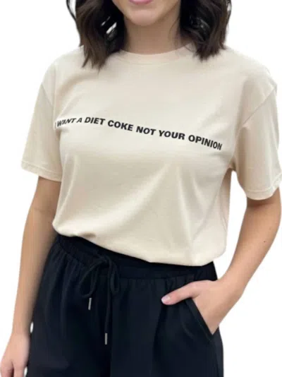 Panache Apparel Diet Coke Tee In Beige In Multi