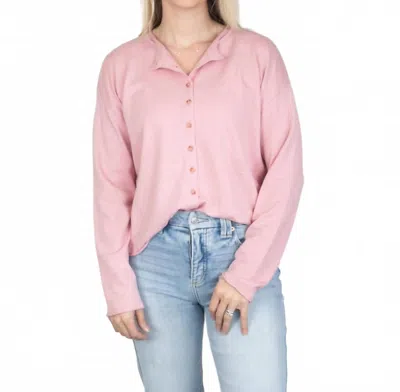 Panache Apparel Lightweight Sweater Cardigan In Pink