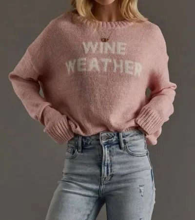 Panache Apparel Lightweight Wine Weather Sweater In Pink