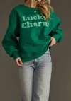 Panache Apparel Lucky Charm Sweatshirt In Green