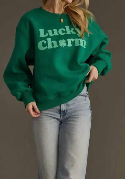 Panache Apparel Lucky Charm Sweatshirt In Green