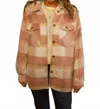 Panache Apparel Plaid Button-up Jacket In Multi In Multi