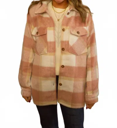 Panache Apparel Plaid Button-up Jacket In Multi
