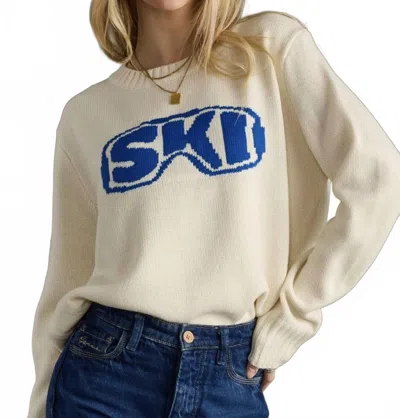 Panache Apparel Knit Ski Goggle Sweater In Cream In Neutral