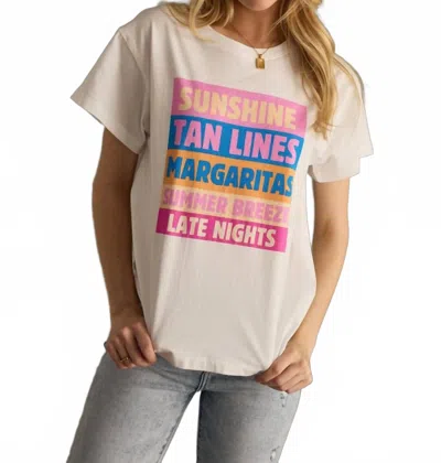 Panache Apparel Summer Block List Tee In White