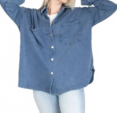 Panache Apparel Super Soft Button Down Shirt In Dark Blue