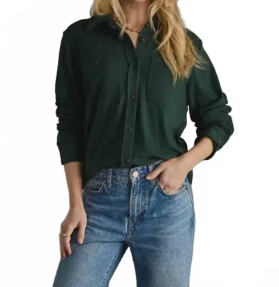 Panache Apparel Super Soft Button Up Shirt In Hunter Green