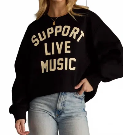Panache Apparel Support Live Music Sweatshirt In Black