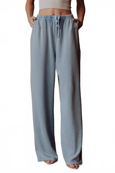 Panache Apparel Washed Soft Sweatpants In Light Blue