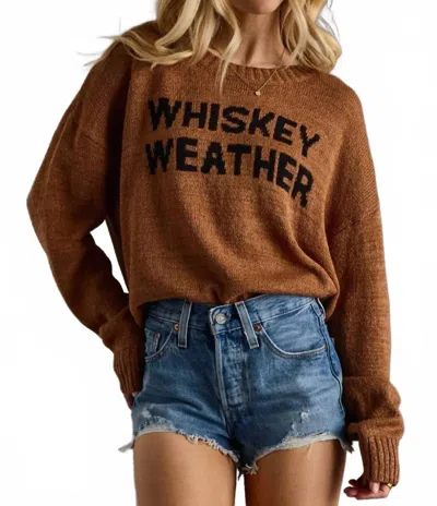 Panache Apparel Whiskey Weather Sweater In Brown / Black In Multi