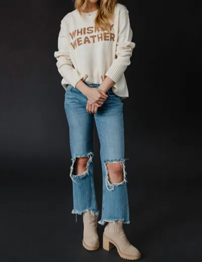Panache Apparel Whiskey Weather Sweater In Ivory In White
