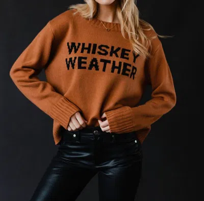 Panache Apparel Whiskey Weather Sweater In Mocha In Orange