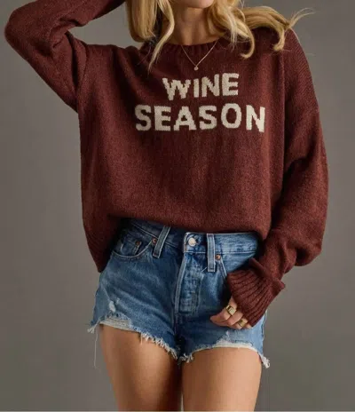 Panache Apparel Wine Weather Sweater In Red In Burgundy