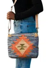 Panache Apparel Women's Western Aztec Cotton Crossbody Bag In Multi In Multi