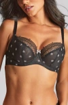 Panache Blossom Balcony Underwire Bra In Black