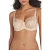 Panache Clara Underwire Full Coverage Stretch Lace Bra In Neutral