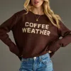 Panache Coffee Weather Sweater In Dark Brown In Brown