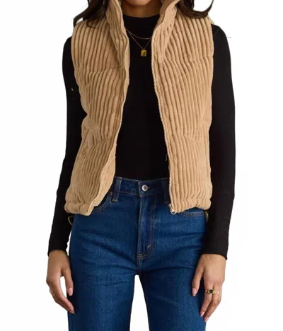 Panache Corduroy Vest In Tan In Neutral