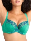 Panache Envy Side Support Balconette Bra In Emerald Leopard