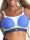 Panache Medium Control Wire-free Sports Bra In Blue Colorblock
