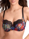 Panache Nina Balconette Bra In Black Floral