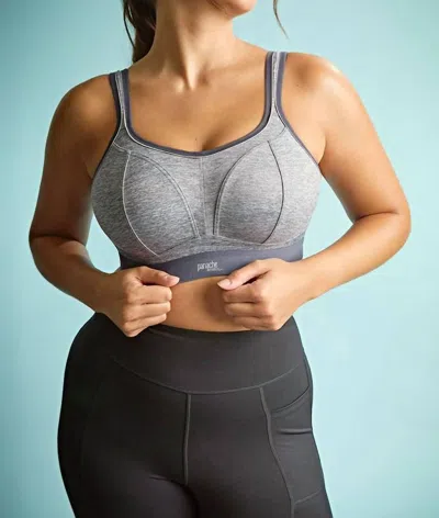 Panache Non-wire Sports Bra In Charcoal Marl In Gray