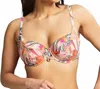 Panache Paradise Balcony Bikini Top In Pink Tropical In Multi