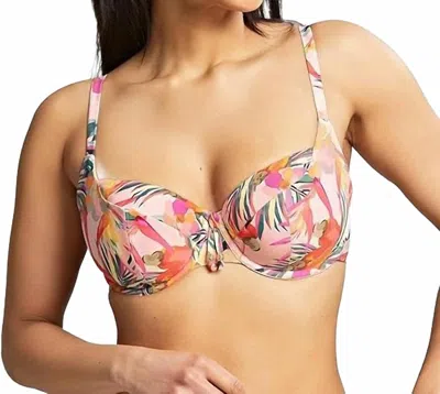 Panache Paradise Balcony Bikini Top In Pink Tropical In Multi