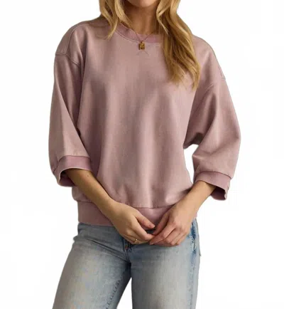 Panache Quarter Sleeve Sweatshirt In Lilac In Blue