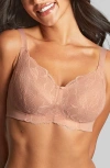 Panache Rocha Wire Free Lace Bra In Misty Rose