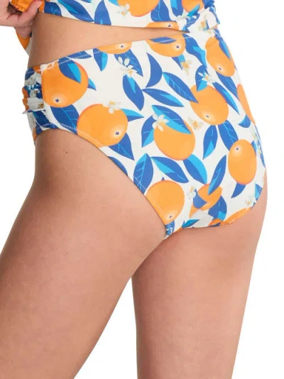 Panache Sicily Gathered Mid-rise Bikini Bottom In Sicily Print