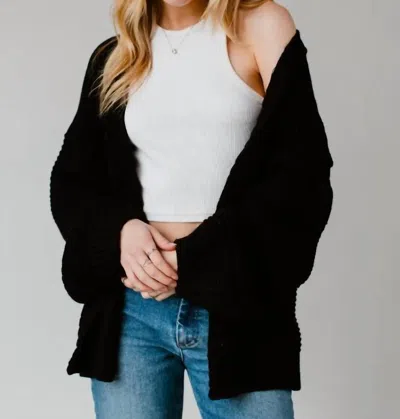 Panache Ski Cardigan In Black