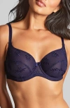 Panache Tango Underwire Low Cut Unlined Bra In Purple