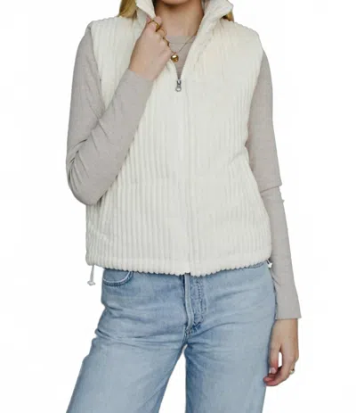 Panache Taysha Corduroy Vest In Cream In White